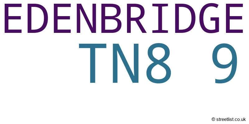 A word cloud for the TN8 9 postcode